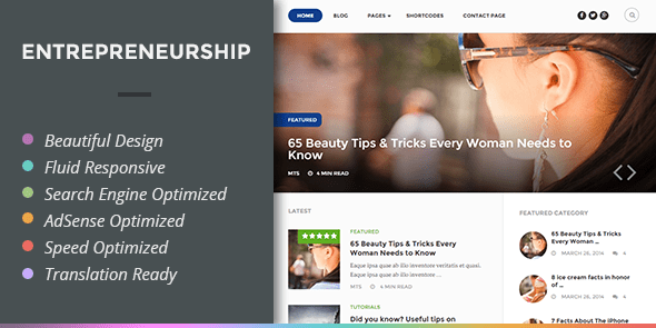 Entrepreneurship flexible multipurpose theme