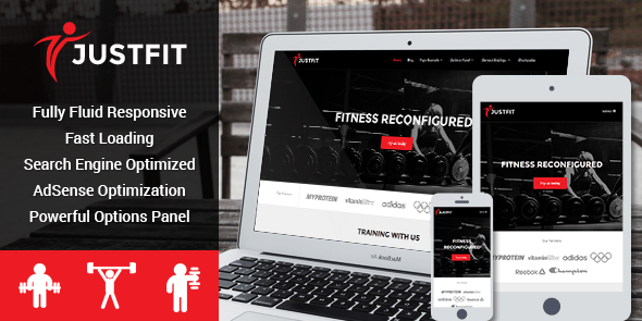 JustFit - Responsive WordPress Theme