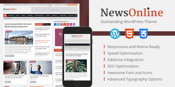 NewsOnline: Beautiful & Professional WordPress Magazine Theme