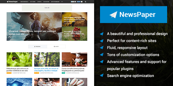 NewsPaper Content-Oriented WordPress Magazine Theme