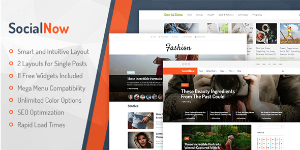 SocialNow - Fully Responsive WordPress theme