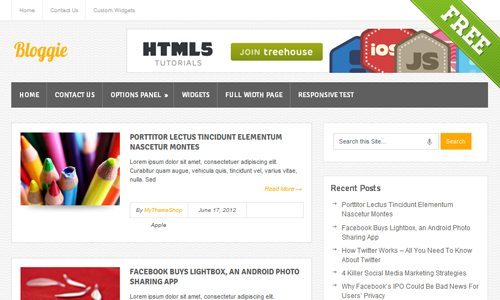 Bloggie WordPress Theme