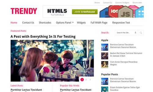 Trendy: Lifestyle Magazine WordPress Theme