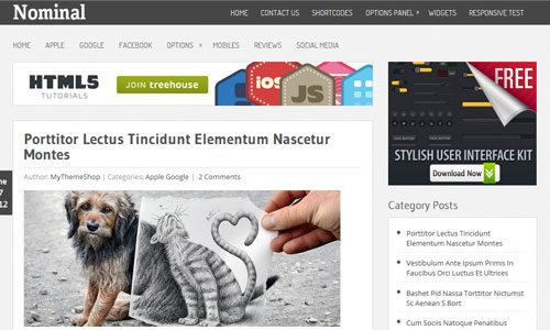 Nominal WordPress Theme