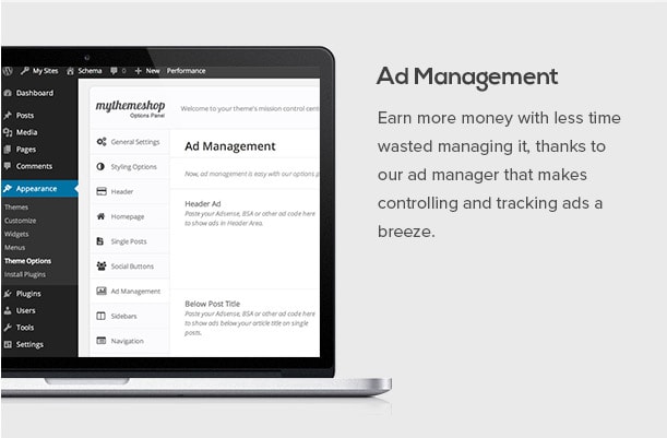 Earn more money with less time wasted managing it, thanks to our ad manager that makes controlling and tracking ads a breeze.