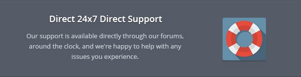 Our support is available directly through our forums, around the clock, and we're happy to help with any issues you experience.