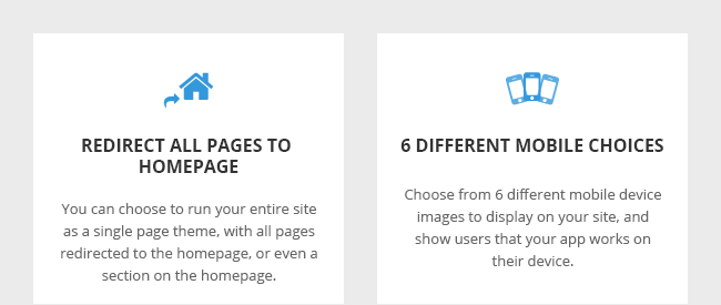 Redirect All Pages to Homepage and 6 Different Mobile Choices