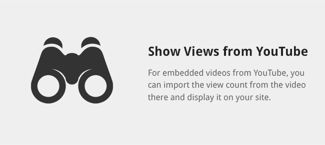 If you aren't embedding, or want to display your own view count, you can display views manually for plays on your site.