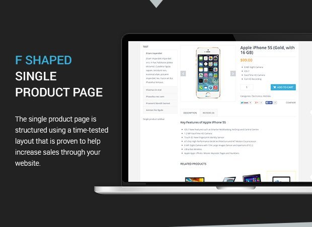 F - Shaped Single Product Page