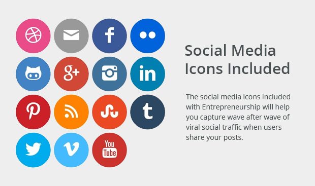 Social Media Icons Included