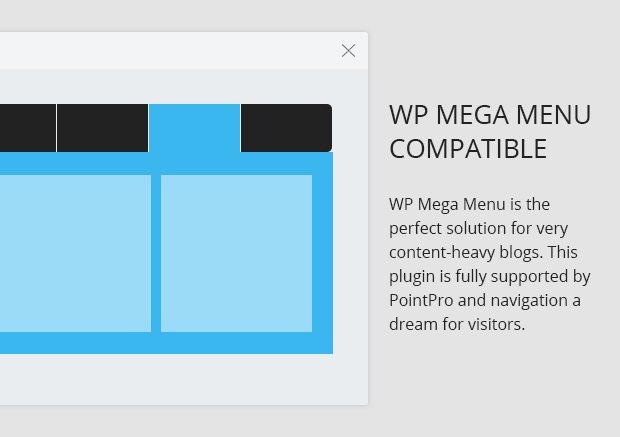 WP Mega Menu
Compatible