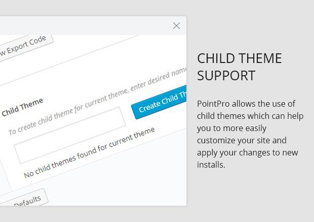 Child Theme
Support