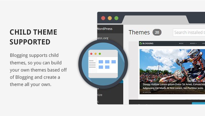 Child Theme Supported