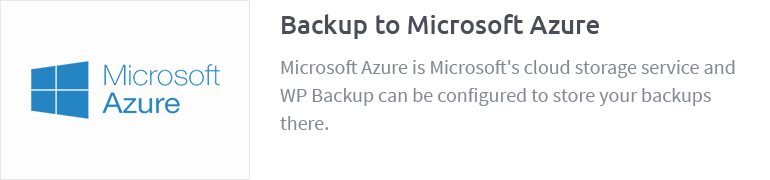 Backup to Microsoft Azure