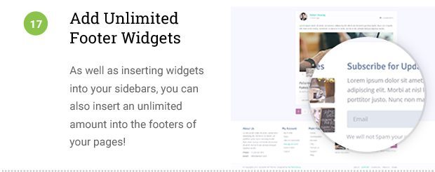 Add Unlimited Footer Widgets