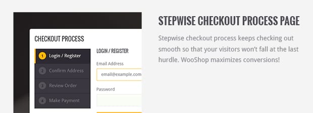 Stepwise Checkout Process Page