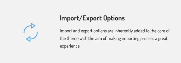 Import Export Options