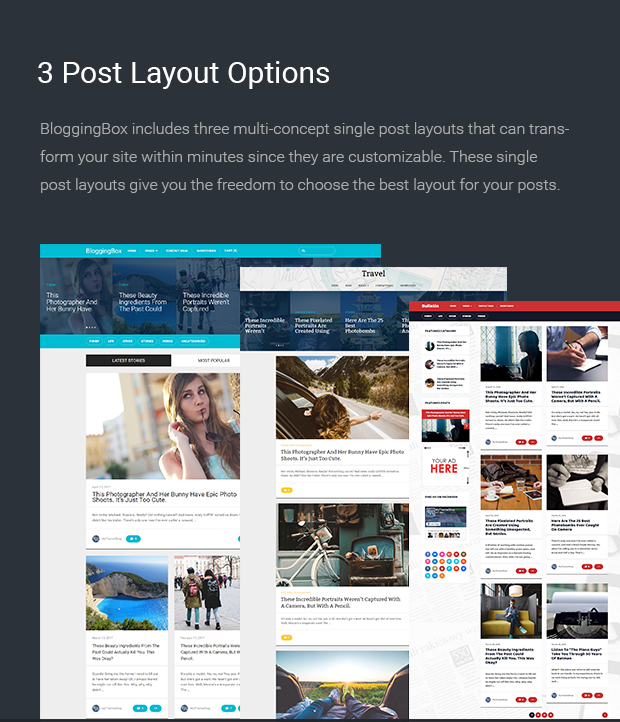 3 Post Layout Options
