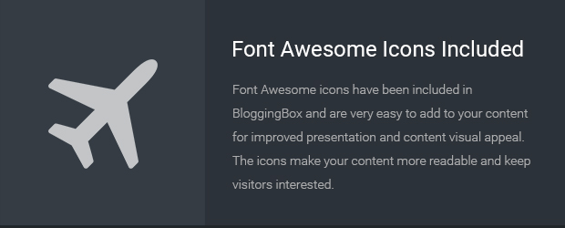 Font Awesome Icons Included