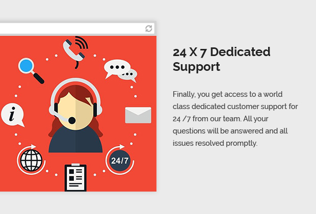24x7 Dedicated Support