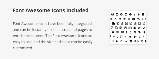 Font Awesome Icons Included