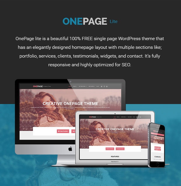 OnePage Lite – Free WordPress Theme